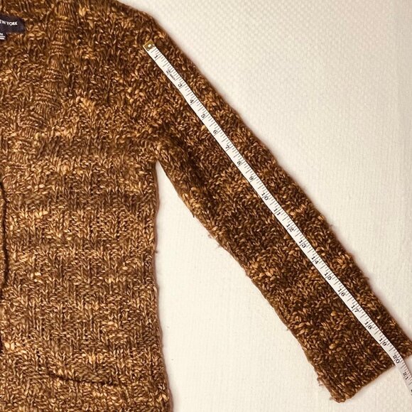 Jones New York Brown Marled Button-Front Cardigan Sweater (Medium) - Picture 7 of 11